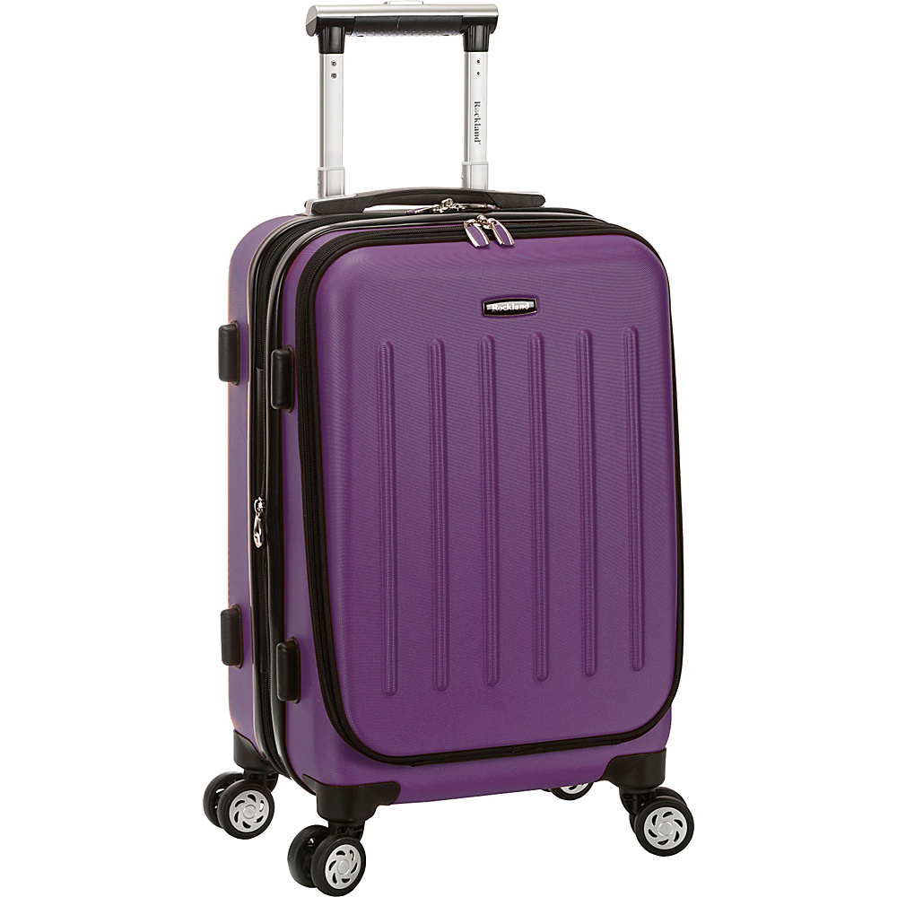 Rockland Luggage Titan 19 ABS Spinner Carry On Purple Rockland Luggage Softside Carry On