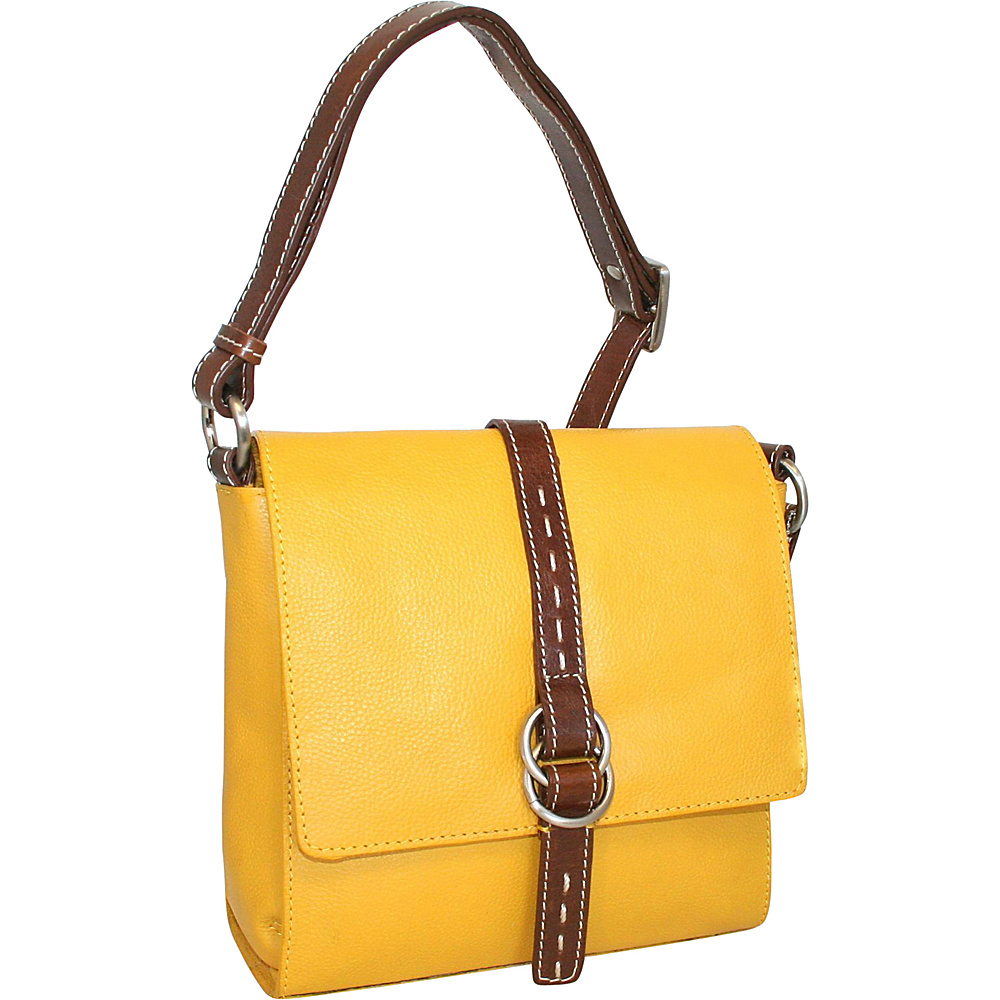Nino Bossi Maggie May Crossbody Lemon Nino Bossi Leather Handbags