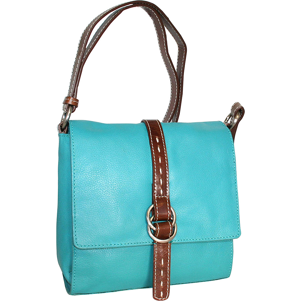 Nino Bossi Maggie May Crossbody Turquoise Nino Bossi Leather Handbags