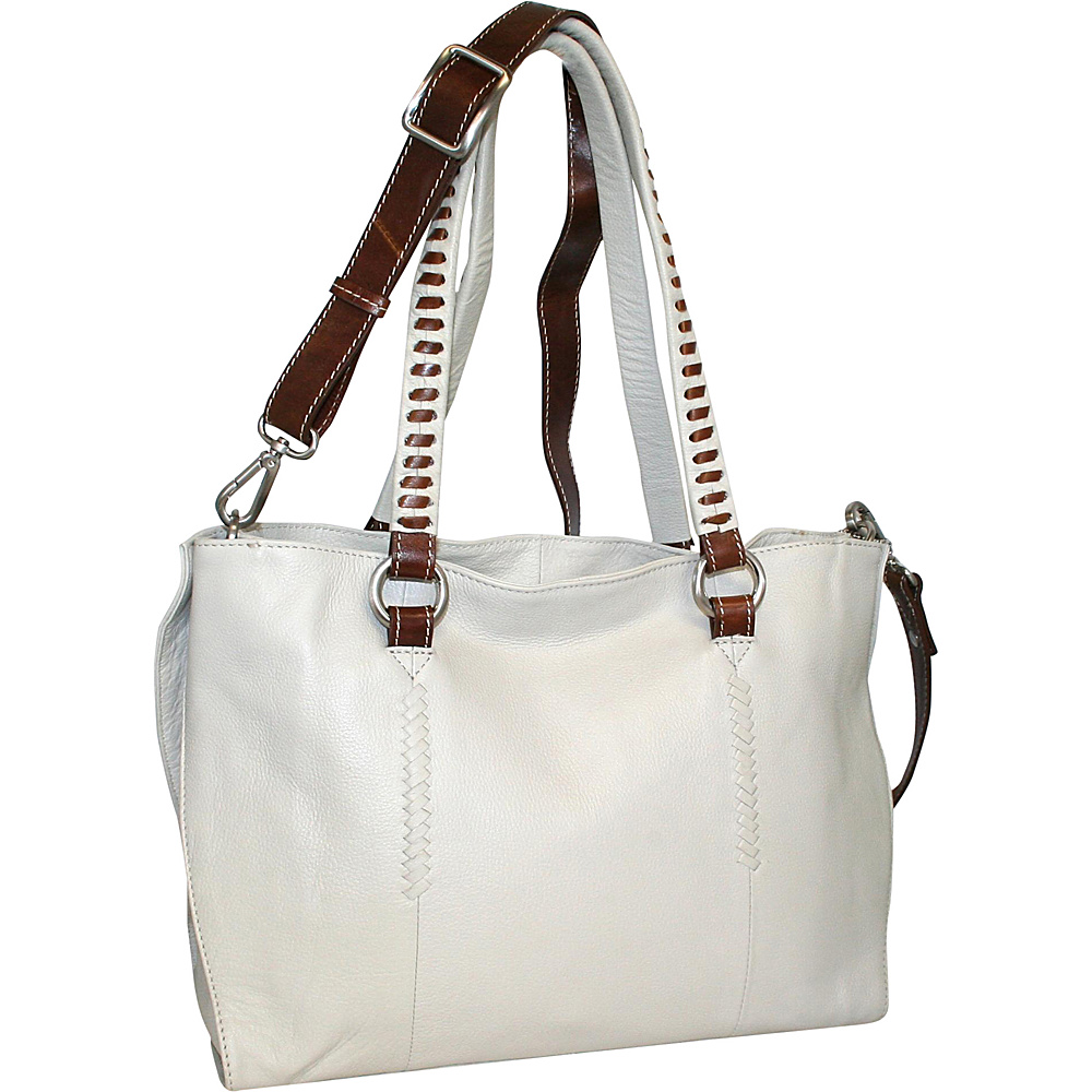 Nino Bossi Ruby Tuesday Shoulder Bag Bone Nino Bossi Leather Handbags