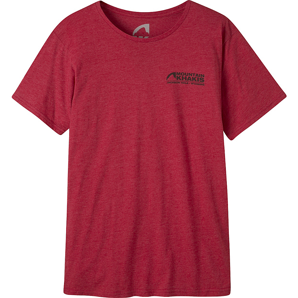 Mountain Khakis Follow Your Streams Short Sleeve T Shirt L Red Heather Mountain Khakis Men s Apparel