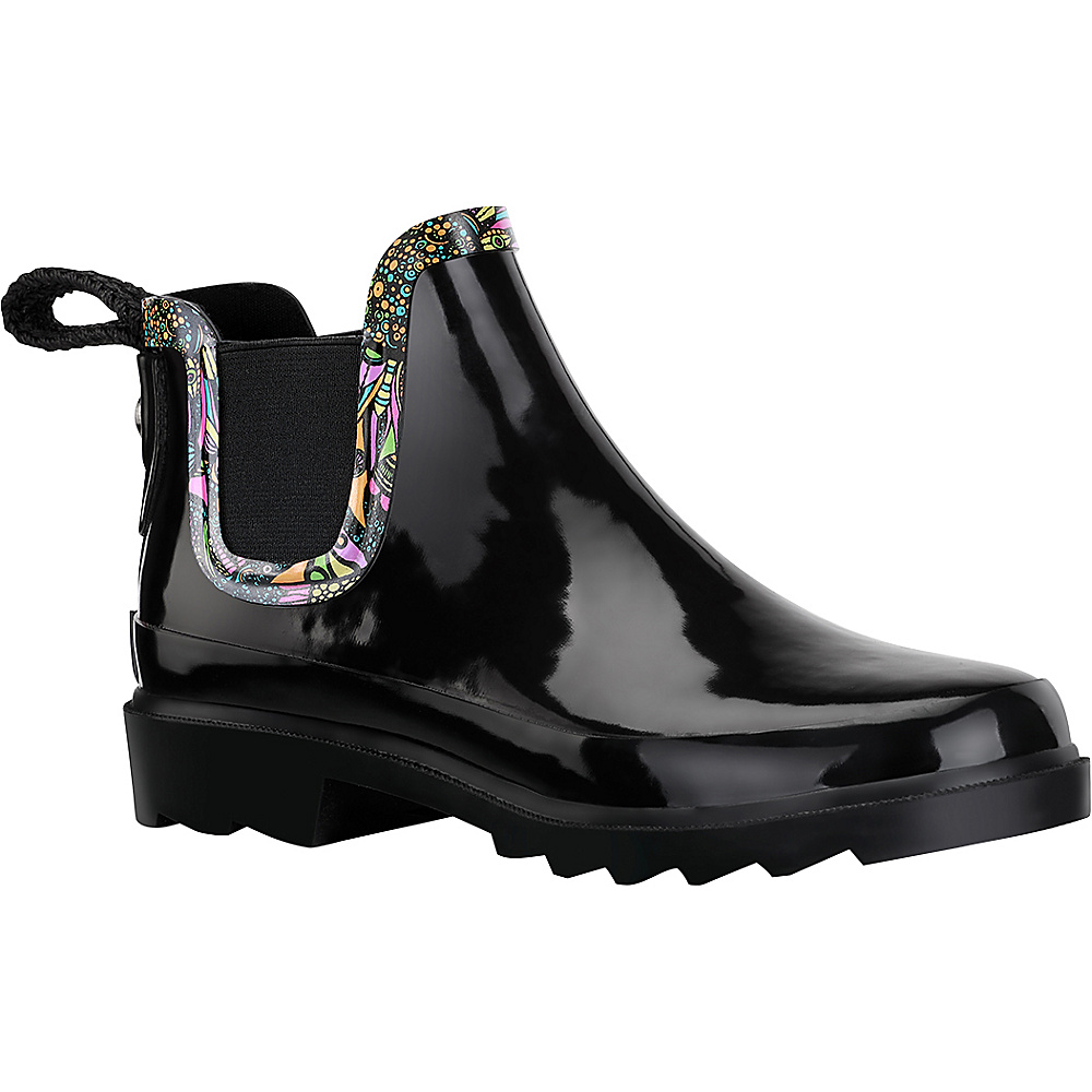 Sakroots Rhyme Ankle Rain Boot 8 M Regular Medium Black amp; White Spirit Sakroots Women s Footwear