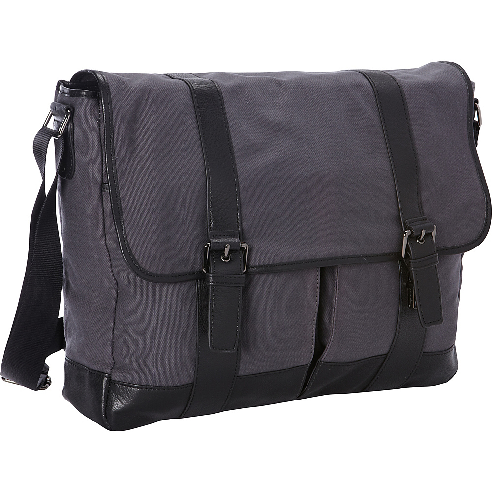Goodhope Bags Noble Dual Tablet Computer Messenger Greyish Blue Goodhope Bags Messenger Bags