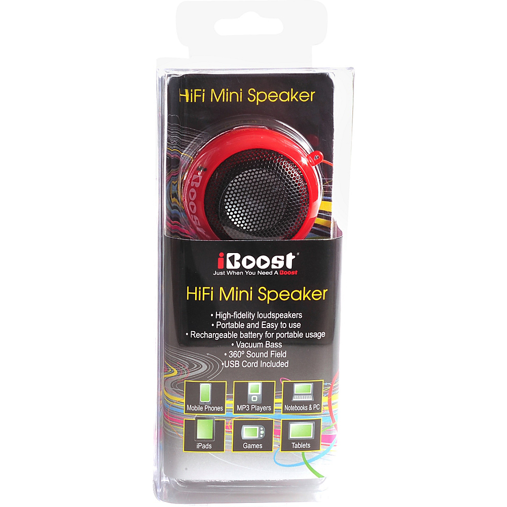 iBoost Personal Rechargable Pop Up Speaker Red iBoost Electronics