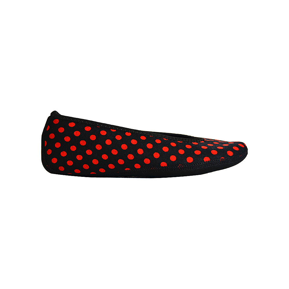 NuFoot Ballet Flats Travel Slipper Patterns Black amp; Red Polka Dot Small NuFoot Women s Footwear