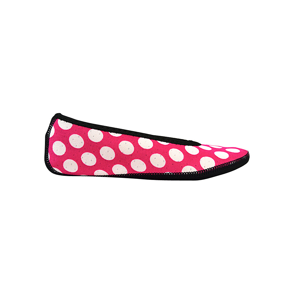 NuFoot Ballet Flats Travel Slipper Patterns Pink Big White Dot Small NuFoot Women s Footwear