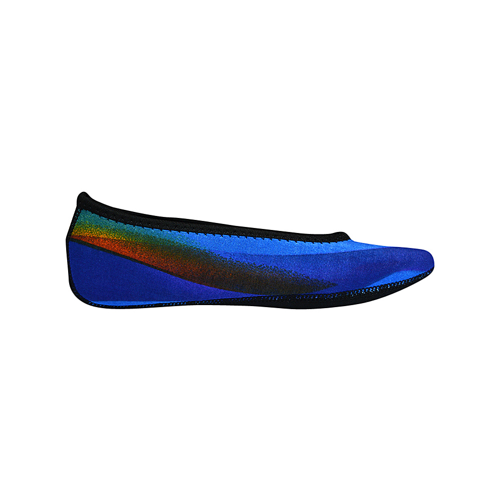 NuFoot Ballet Flats Travel Slipper Patterns Blue Kauai Medium NuFoot Women s Footwear