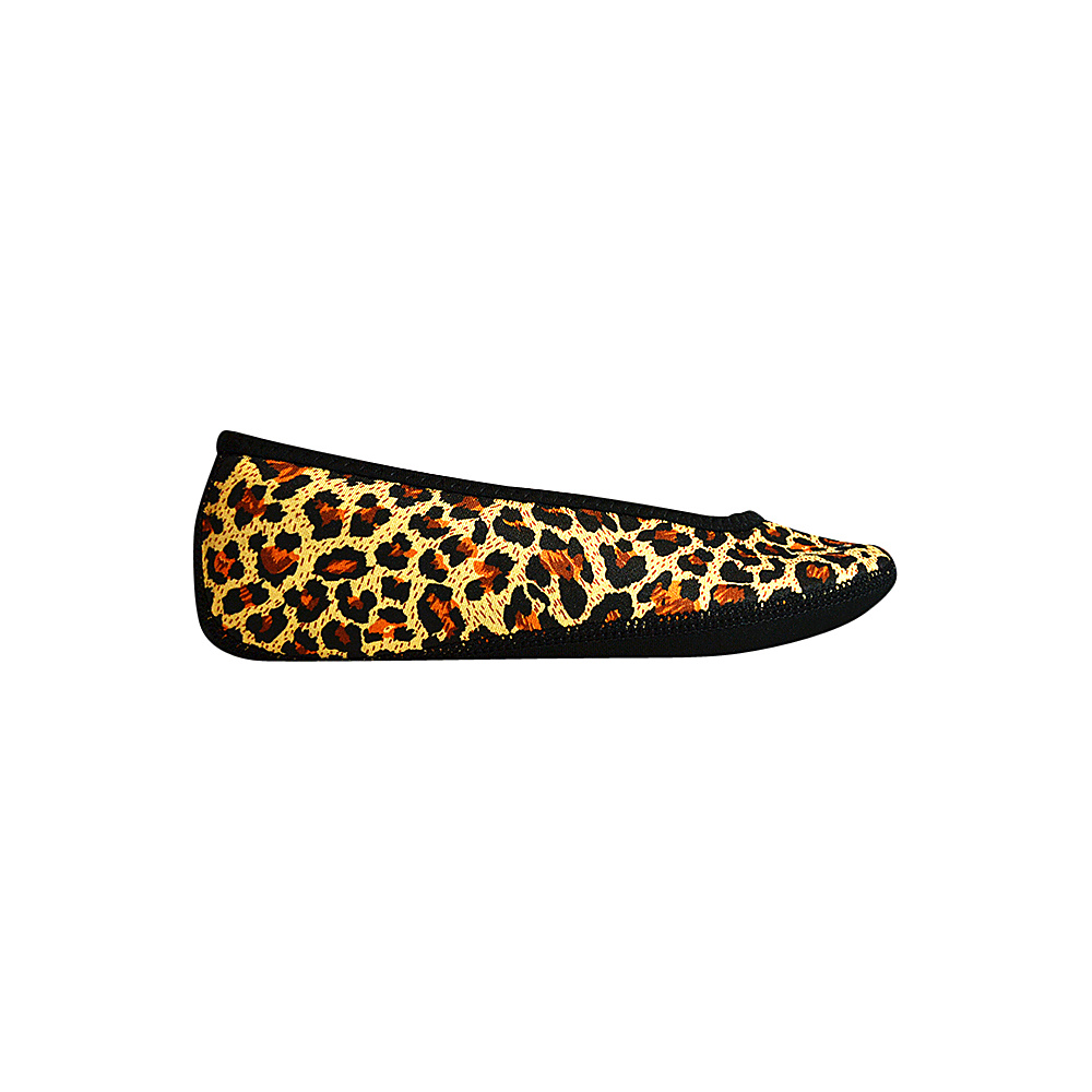 NuFoot Ballet Flats Travel Slipper Patterns Leopard Medium NuFoot Women s Footwear