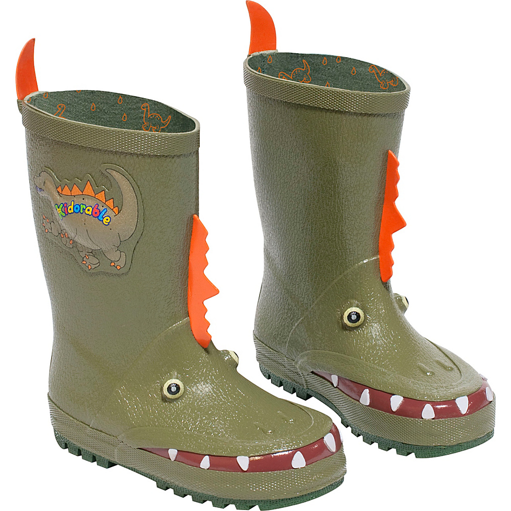 Kidorable Dinosaur Rain Boots 2 US Kid s M Regular Medium Green Kidorable Men s Footwear