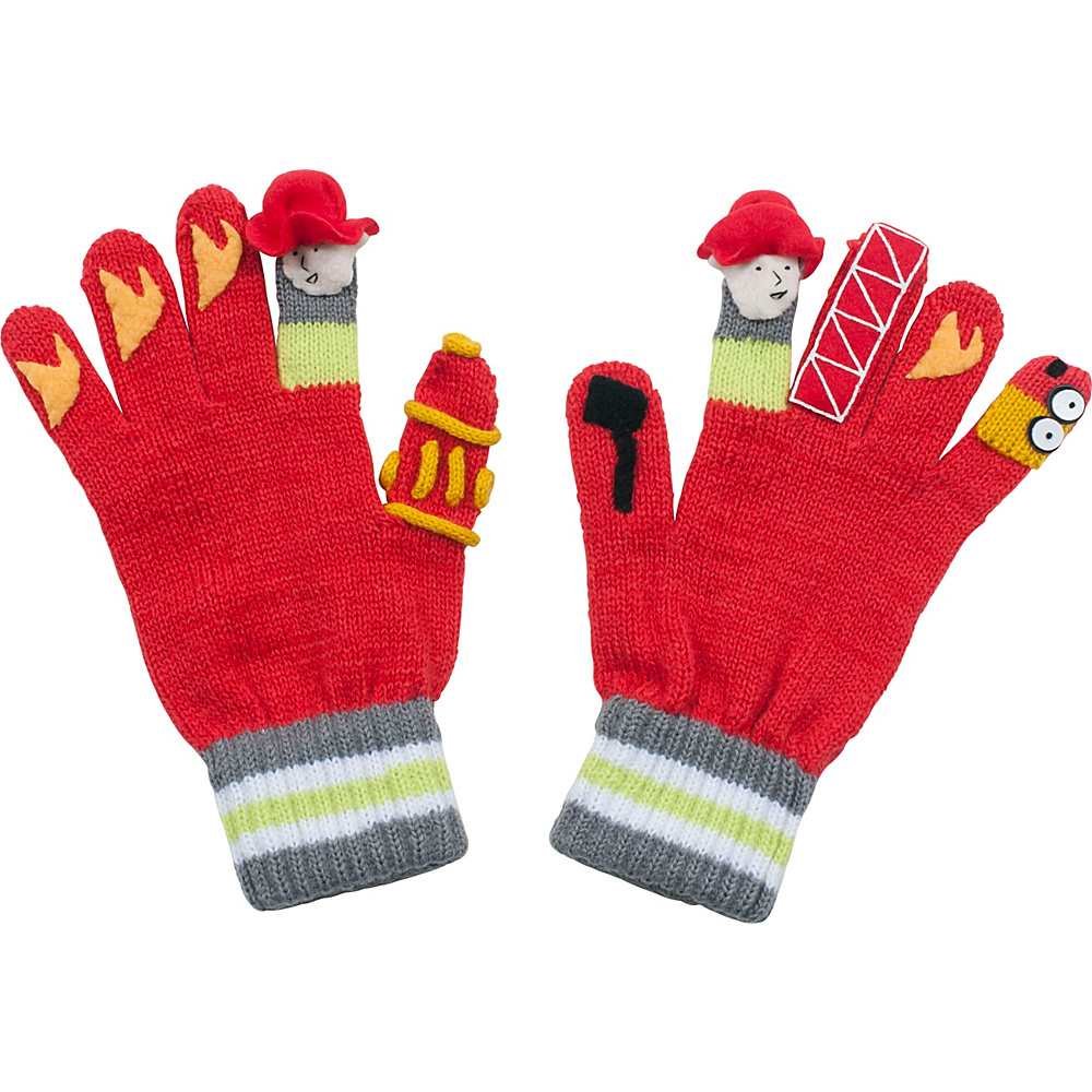 Kidorable Fireman Knit Gloves Red Large Kidorable Hats Gloves Scarves