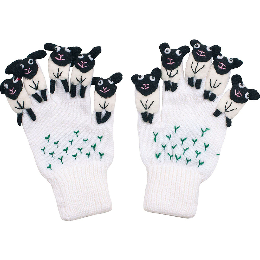 Kidorable Sheep Knit Gloves White Medium Kidorable Hats Gloves Scarves