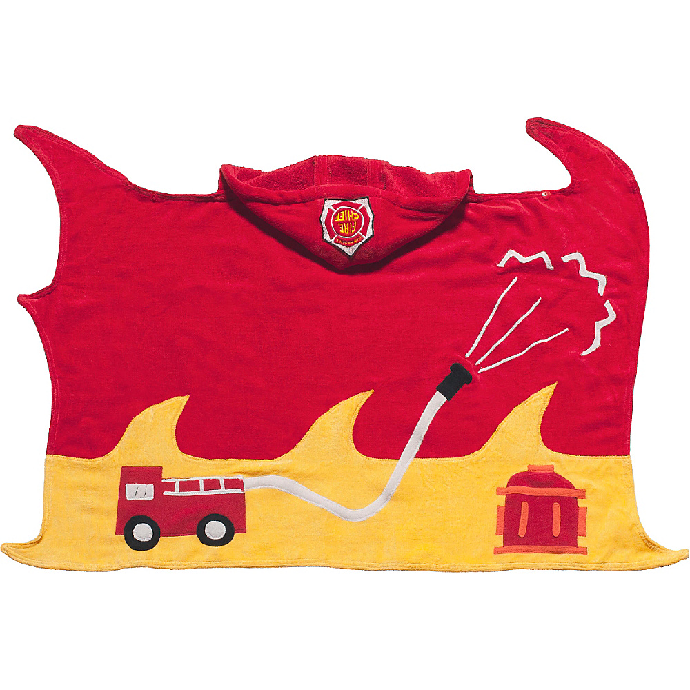 Kidorable Fireman Hooded Towel Red Medium Kidorable Travel Health Beauty