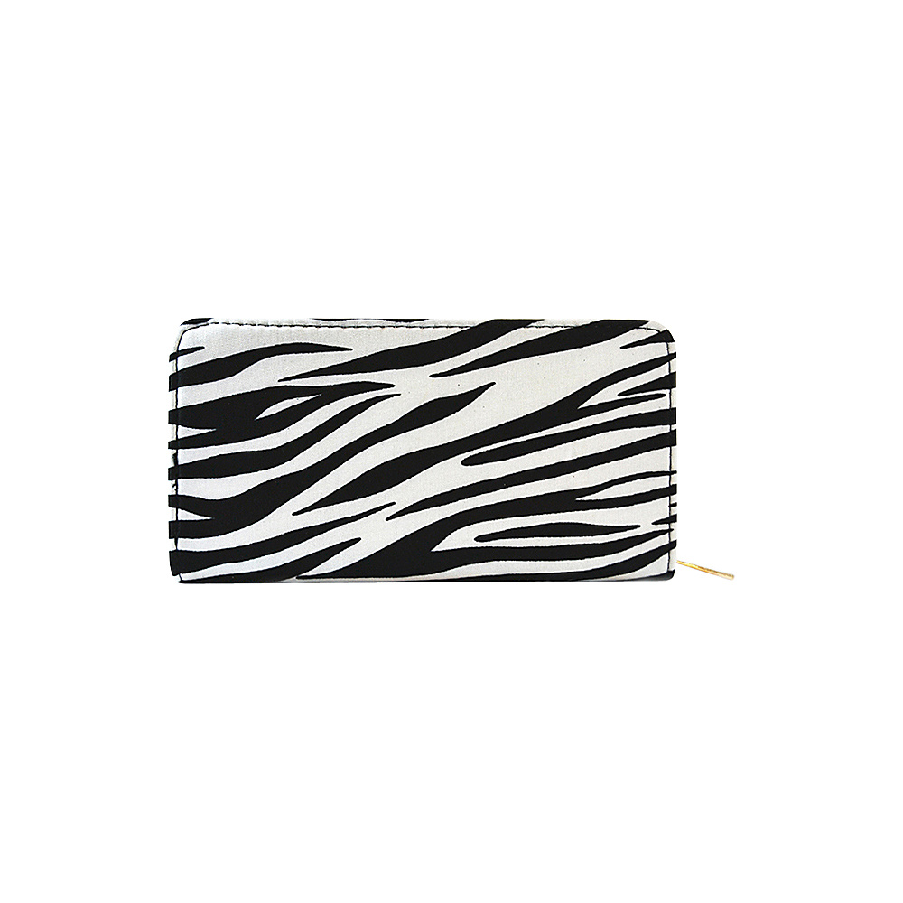 NuFoot NuPouch Zip Around Wallet Black amp; White Zebra NuFoot Women s Wallets