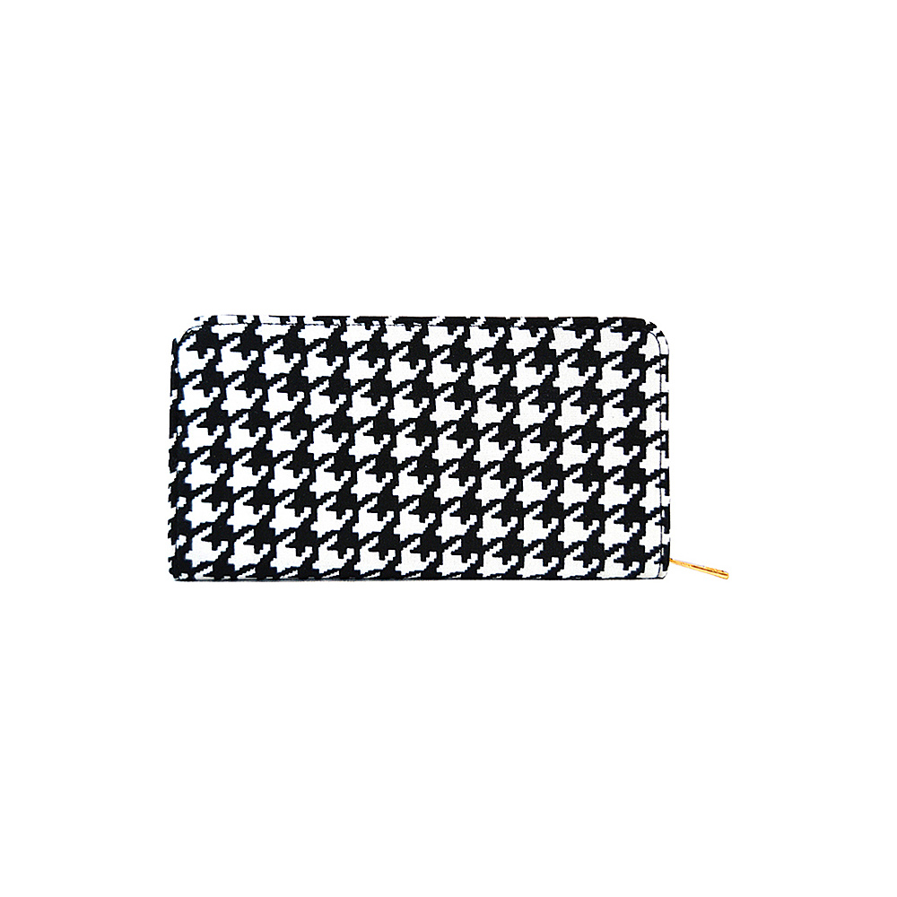 NuFoot NuPouch Zip Around Wallet Black amp; White Houndstooth NuFoot Women s Wallets