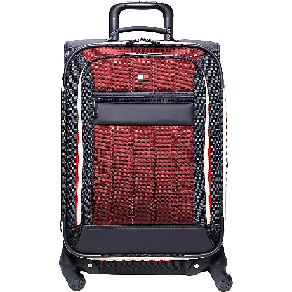 Tommy Hilfiger Luggage Classic Sport 28 Exp. Upright Navy Burgundy Tommy Hilfiger Luggage Softside Checked