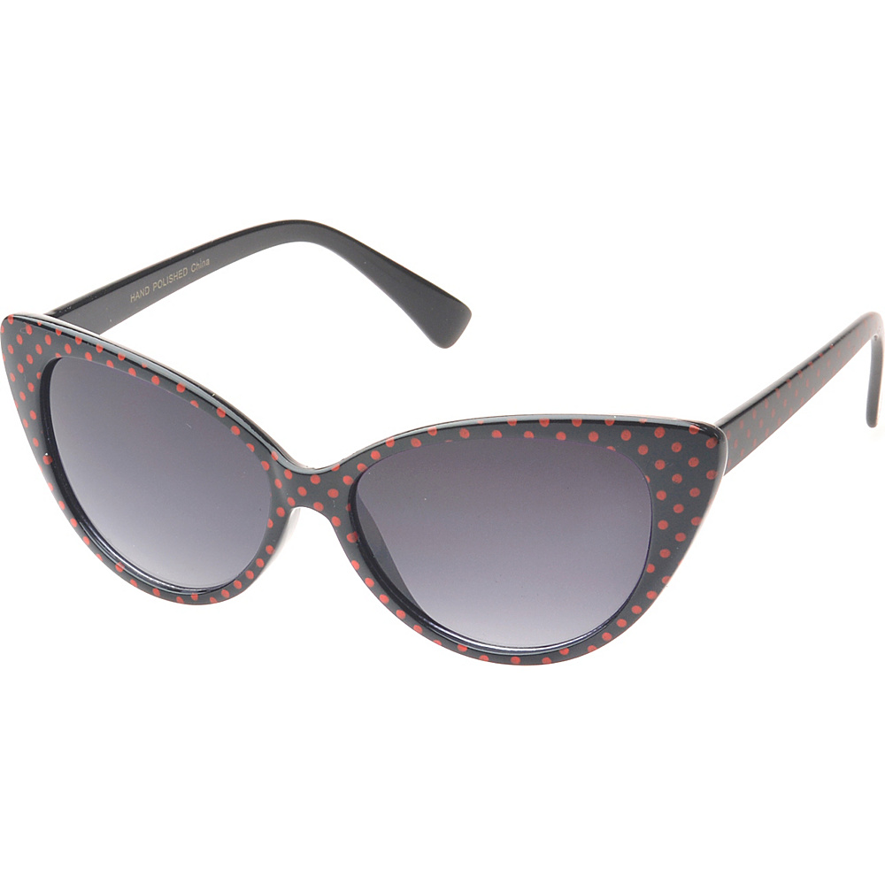 SW Global Eyewear Saville Cat Eye Fashion Sunglasses Black Red SW Global Sunglasses