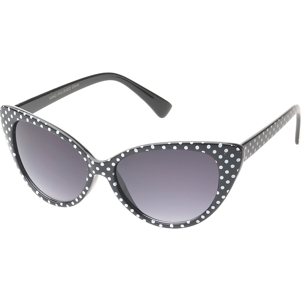 SW Global Eyewear Saville Cat Eye Fashion Sunglasses Black White SW Global Sunglasses