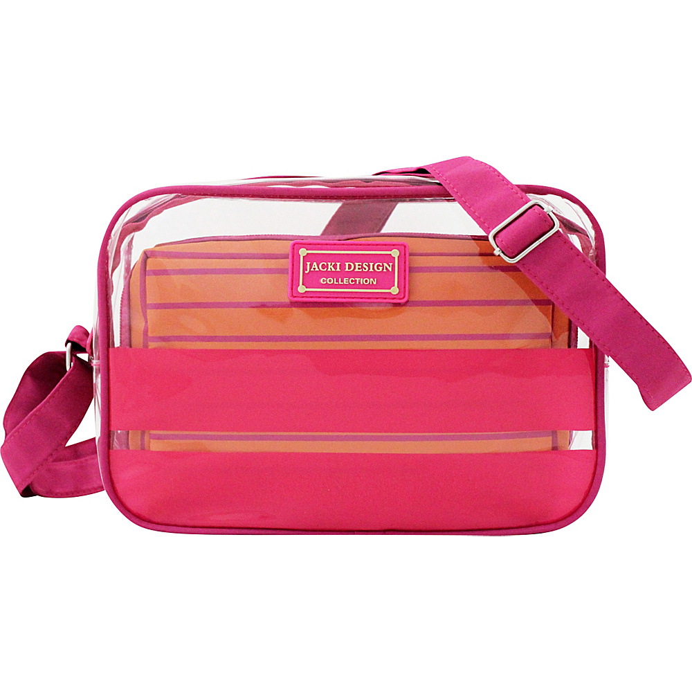 Jacki Design Felicita 2 Piece Crossbody Bag Set Pink Jacki Design Fabric Handbags