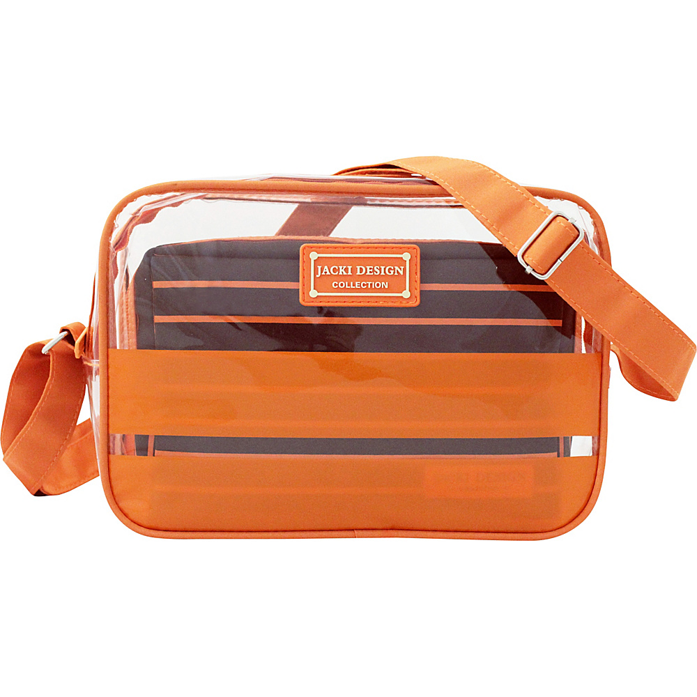 Jacki Design Felicita 2 Piece Crossbody Bag Set Orange Jacki Design Fabric Handbags