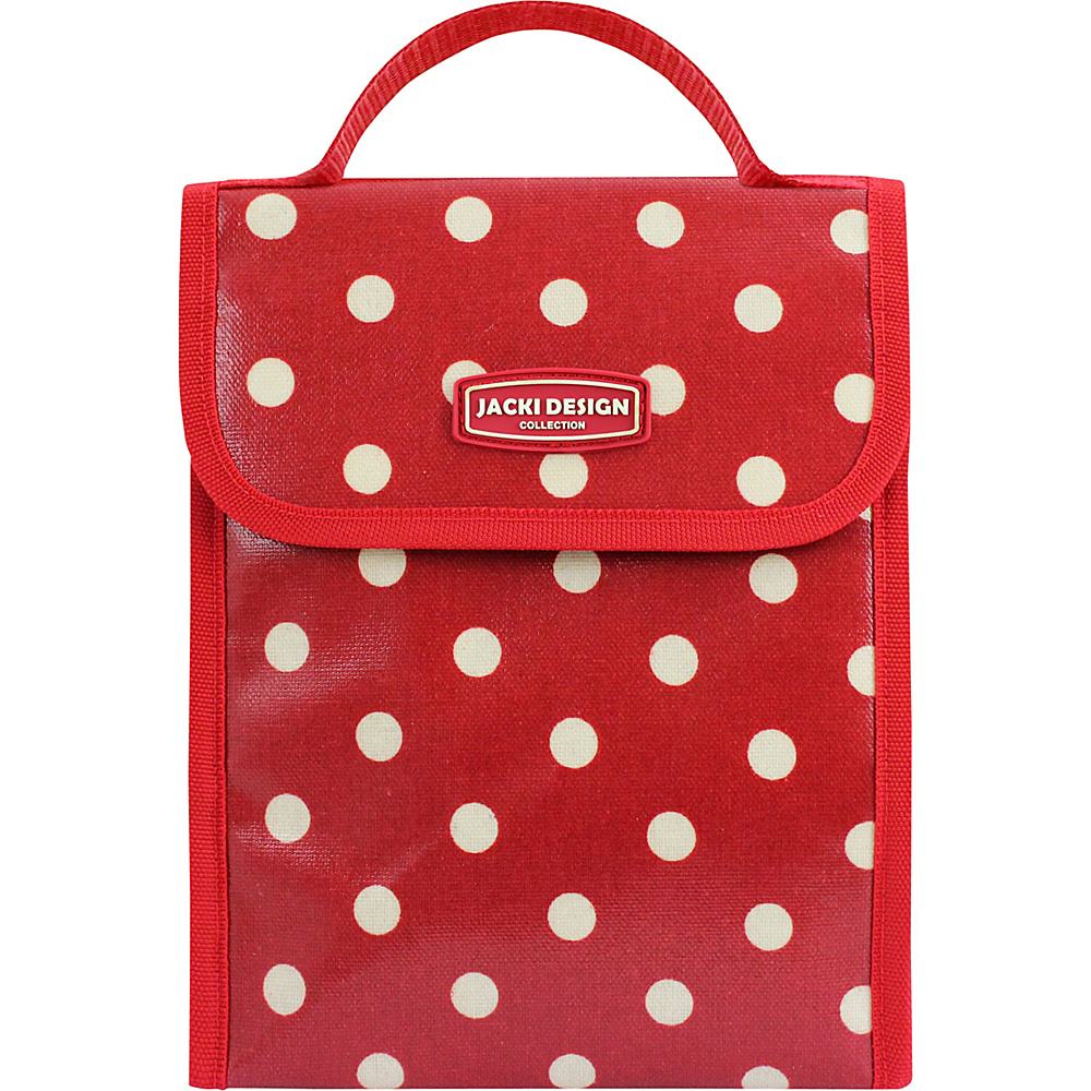 Jacki Design Polka Dot Insulated Lunch Bag M Red Jacki Design Travel Coolers