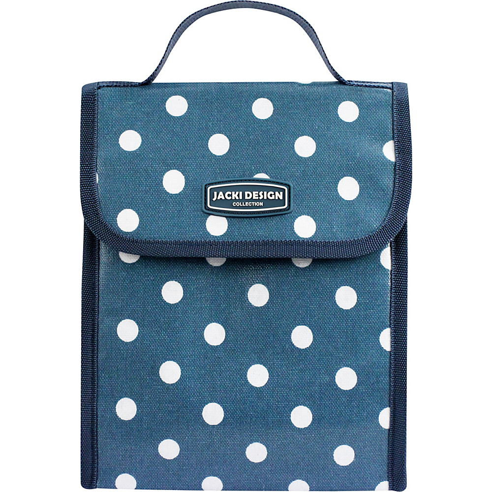 Jacki Design Polka Dot Insulated Lunch Bag M Blue Jacki Design Travel Coolers