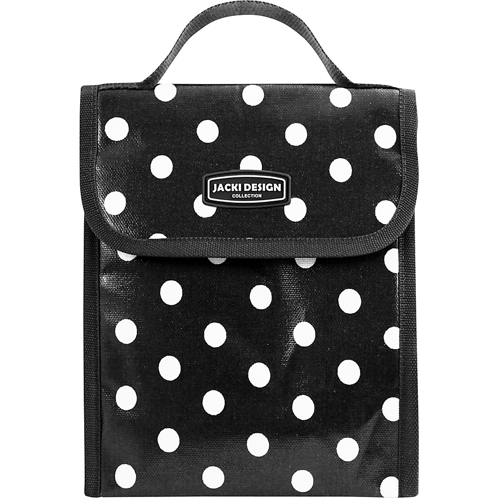 Jacki Design Polka Dot Insulated Lunch Bag M Black Jacki Design Travel Coolers
