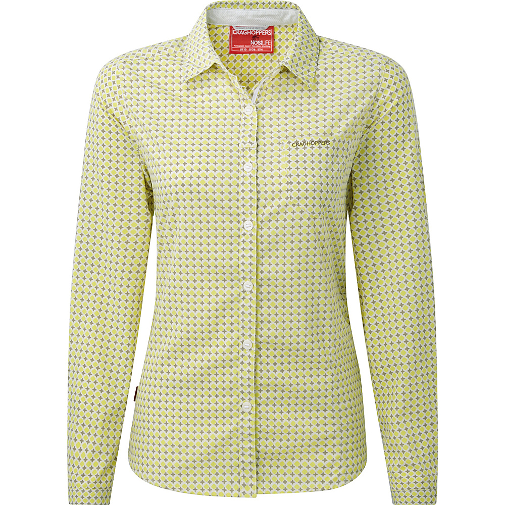 Craghoppers Nosilife Olivie Long Sleeve Shirt 8 Citronella Combo Craghoppers Women s Apparel