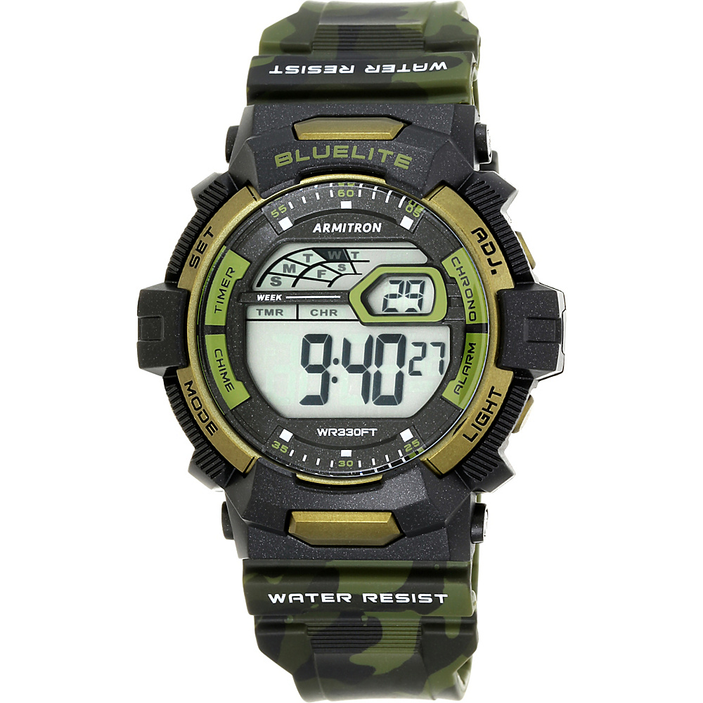 Armitron Sport Mens 4Digital Watch with Camouflage Band Green Camoflauge Armitron Watches