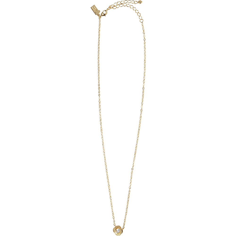 kate spade new york Infinity Beyond Knot Mini Pendant Clear Gold kate spade new york Jewelry