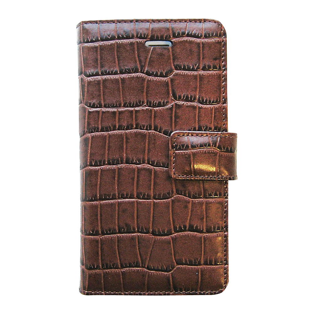 Tanners Avenue Leather iPhone SE Case Wallet Brown Croc Tanners Avenue Electronic Cases