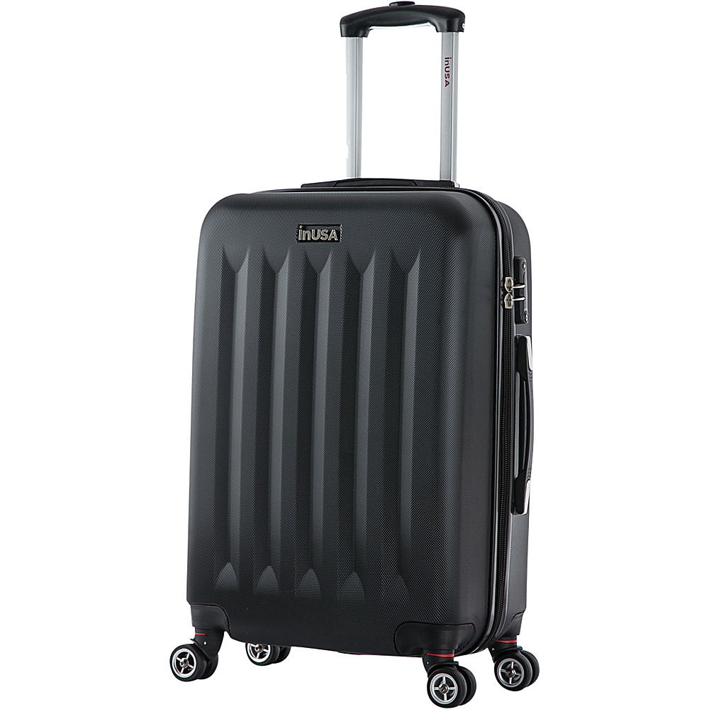 inUSA Philadelphia Collection 23 Carry on Lightweight Hardside Spinner Suitcase Black inUSA Hardside Carry On