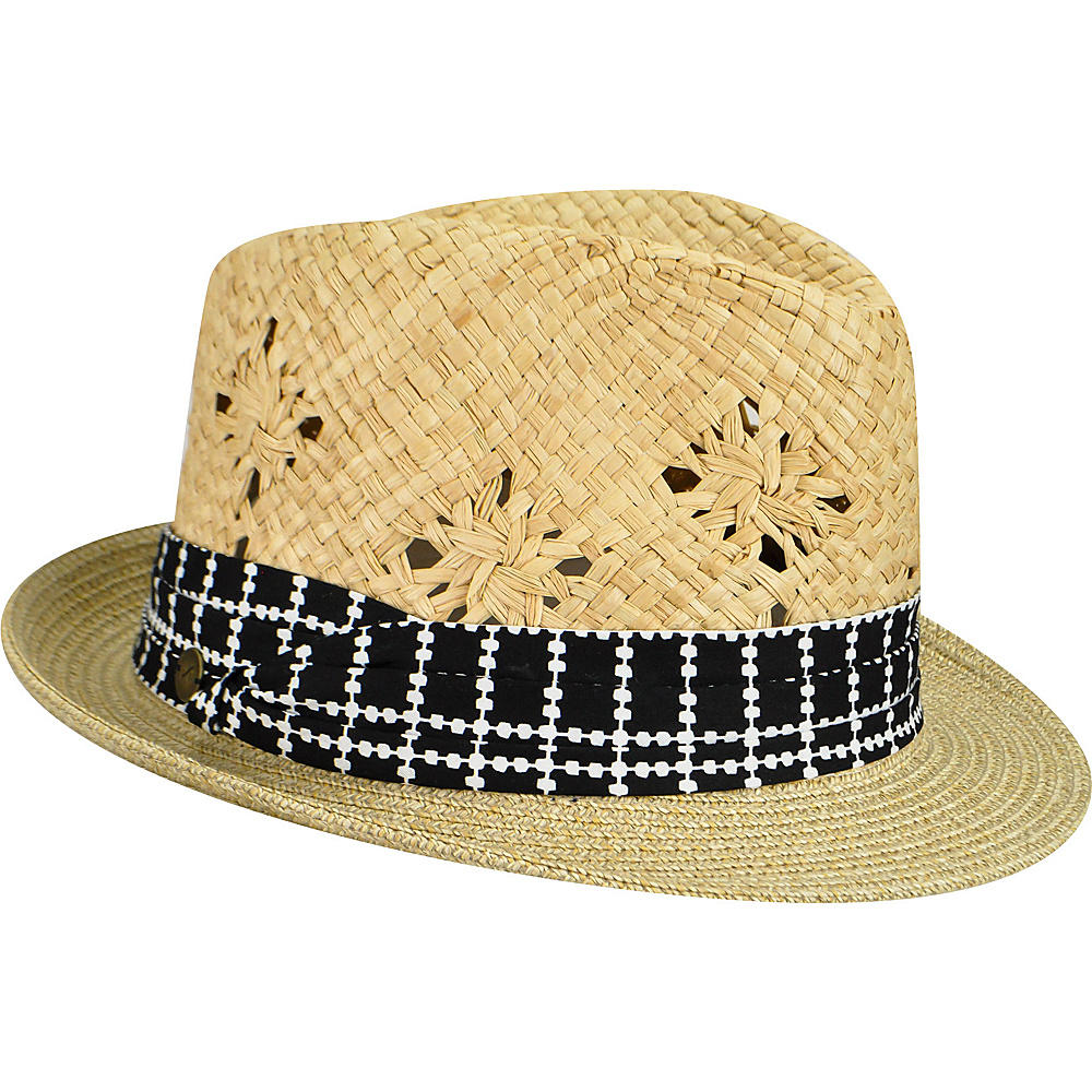 Karen Kane Hats Fedora With Pug Band Hat Natural Geo Print Karen Kane Hats Hats Gloves Scarves