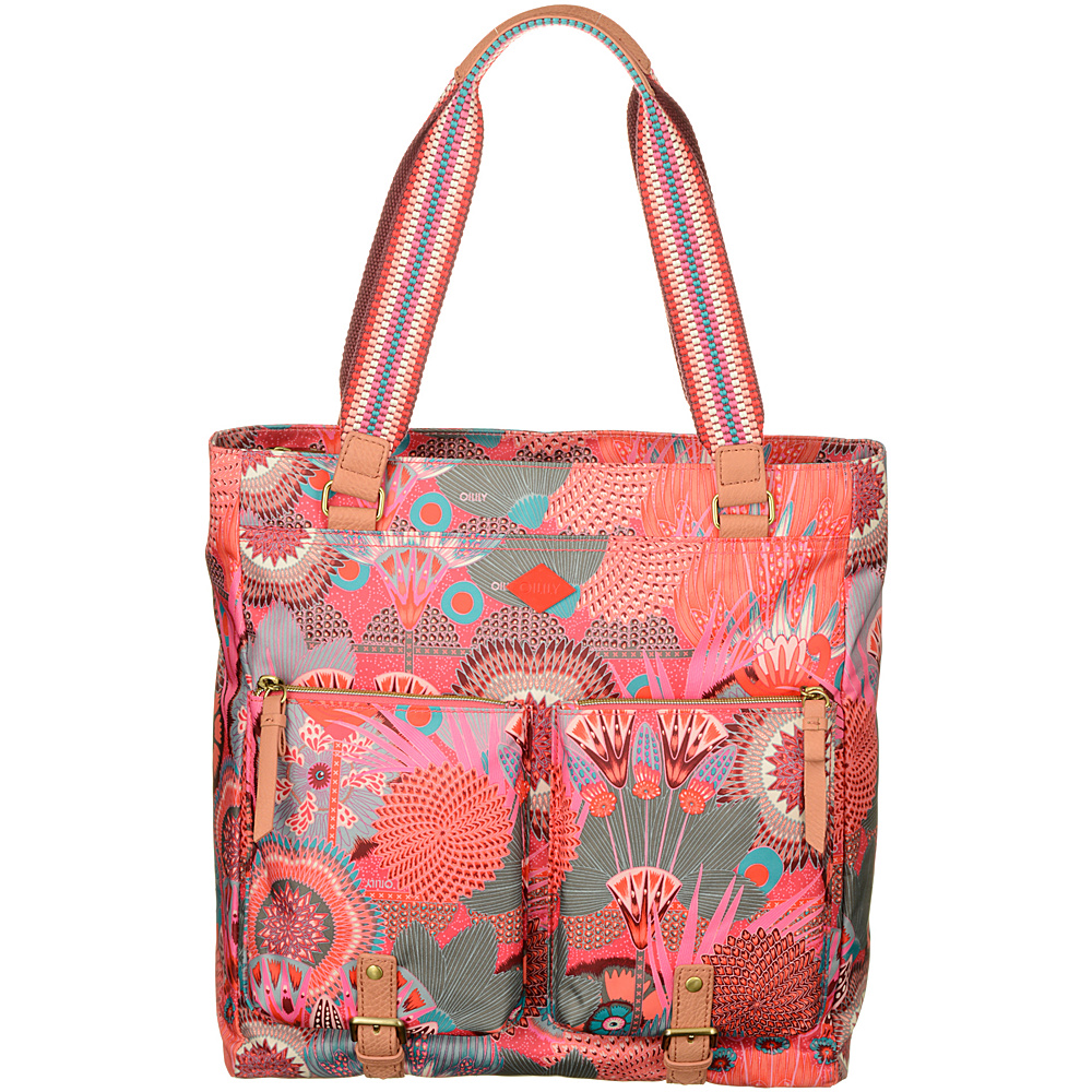 Oilily Shopper Tote Raspberry Oilily Fabric Handbags
