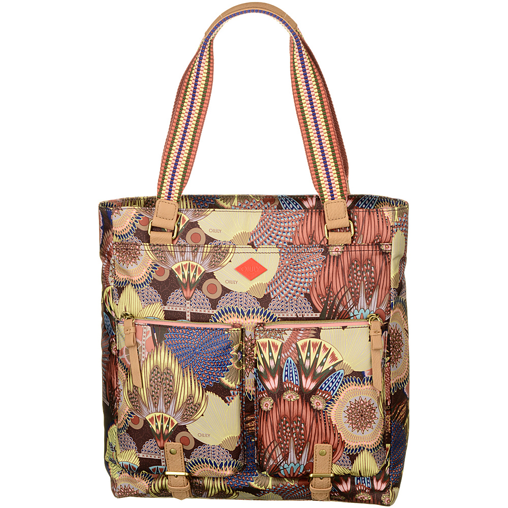 Oilily Shopper Tote Cherrywood Oilily Fabric Handbags