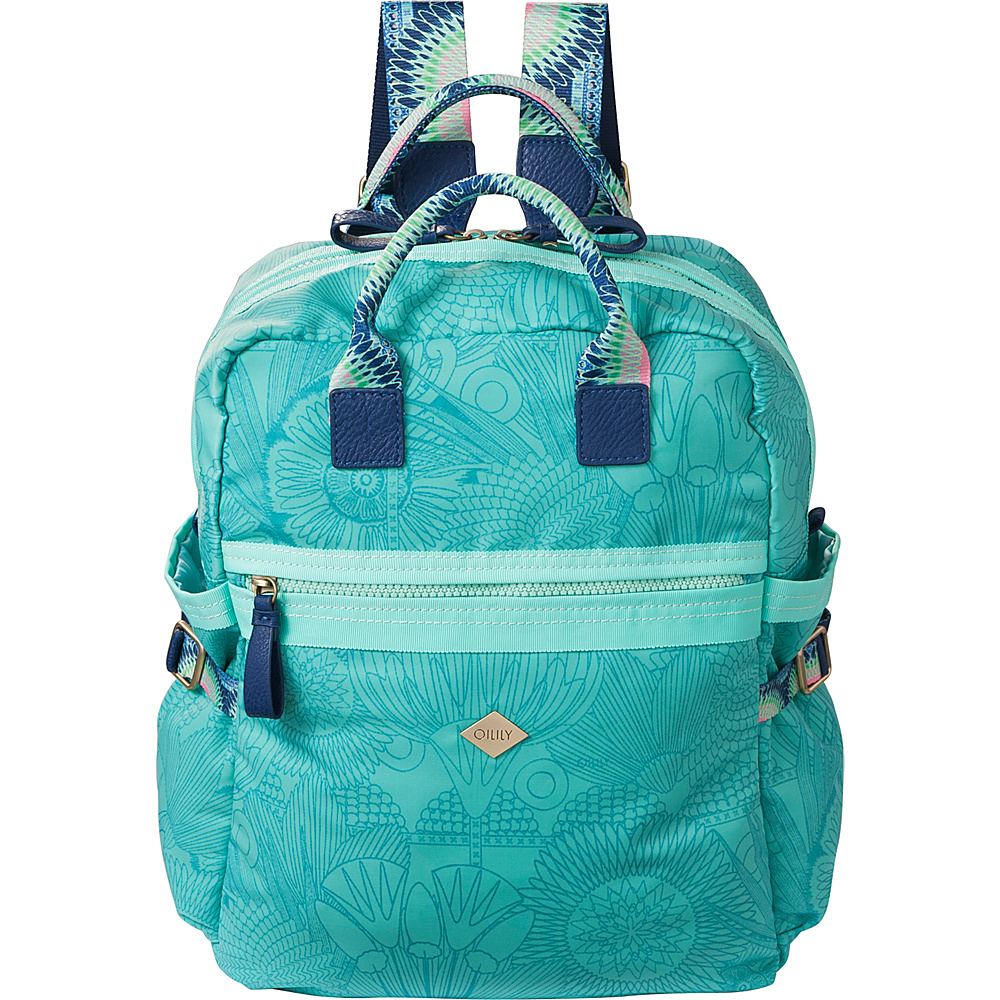 Oilily Backpack Mint Leaf Oilily School Day Hiking Backpacks