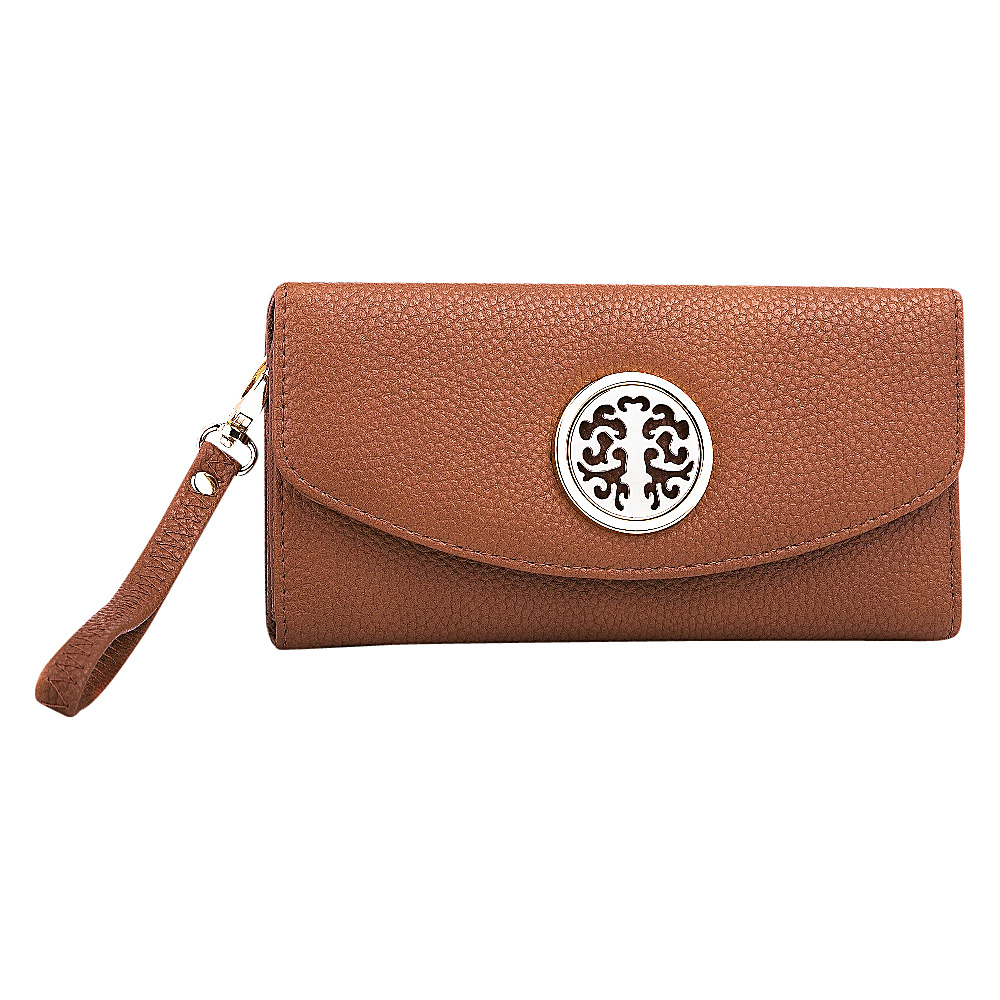 MKF Collection Camilla Flip Top Multiple Pocket Wallet Brown MKF Collection Women s Wallets