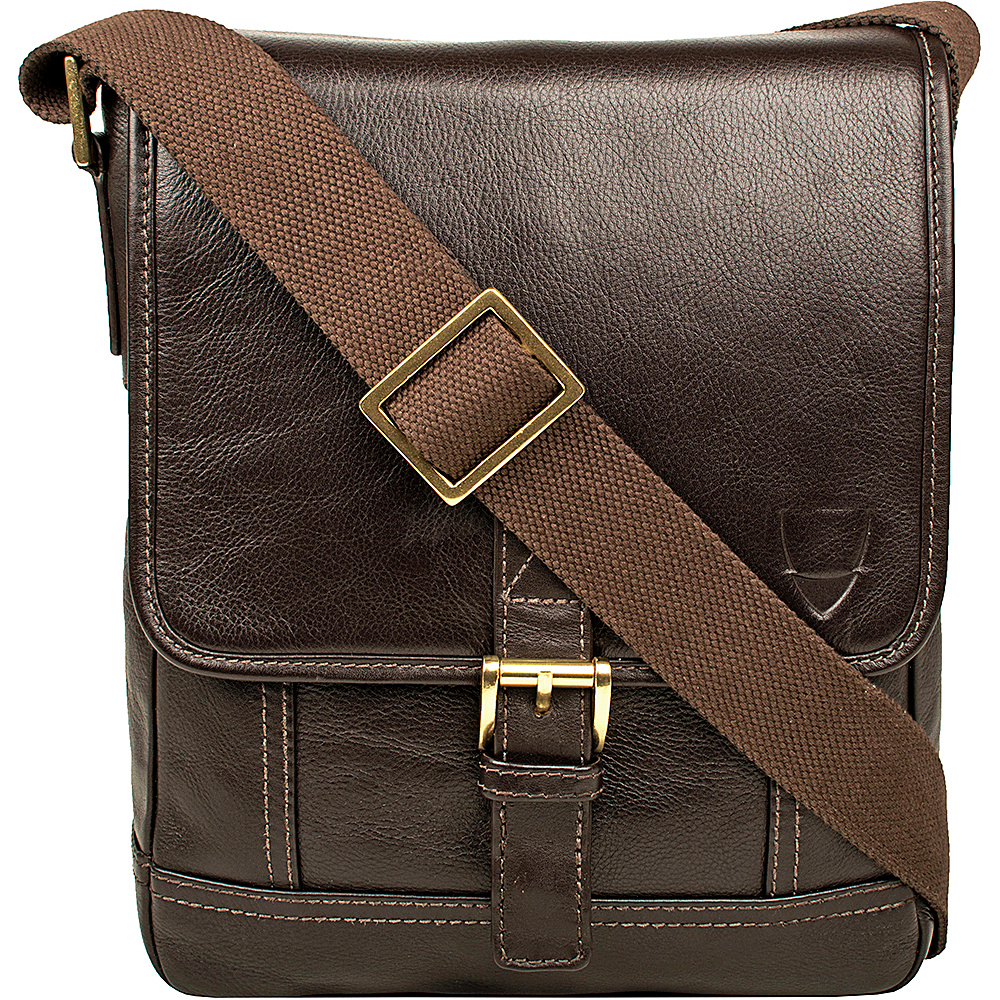 Hidesign Hunter Small Leather Crossbody Messenger Brown Hidesign Messenger Bags