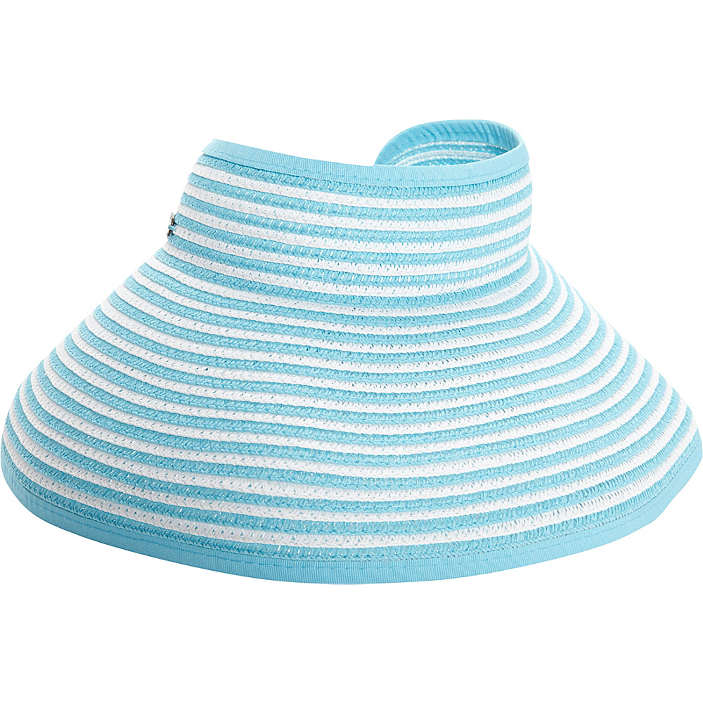 Sun N Sand Roll Up Striped Visor Turquoise Sun N Sand Hats Gloves Scarves