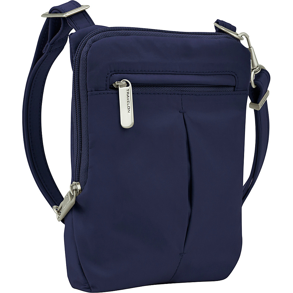 Travelon Anti Theft Classic Light Slim Mini Crossbody Bag Lush Blue Turquoise Travelon Fabric Handbags