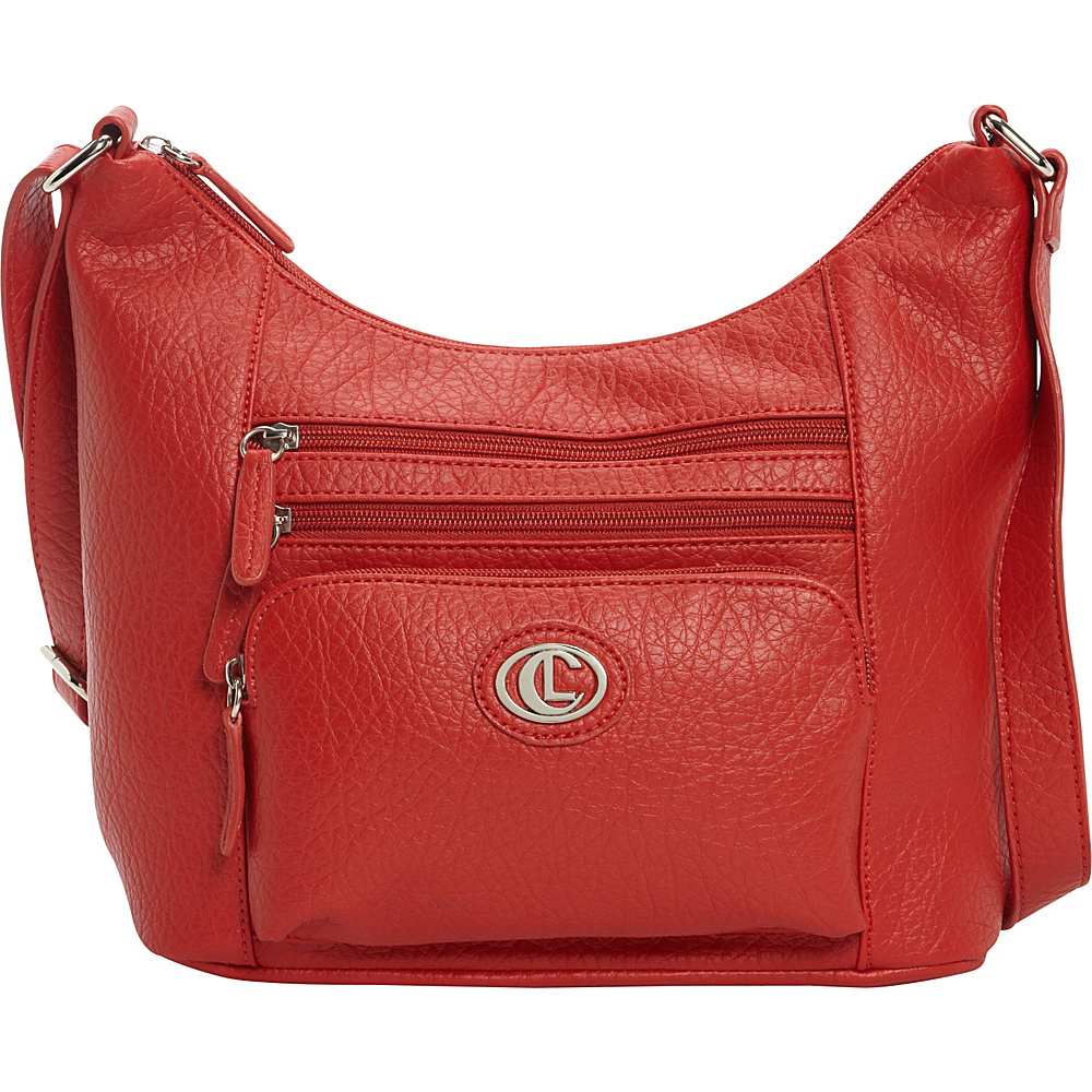 Aurielle Carryland Zip Code Hobo Bucket Red Aurielle Carryland Manmade Handbags