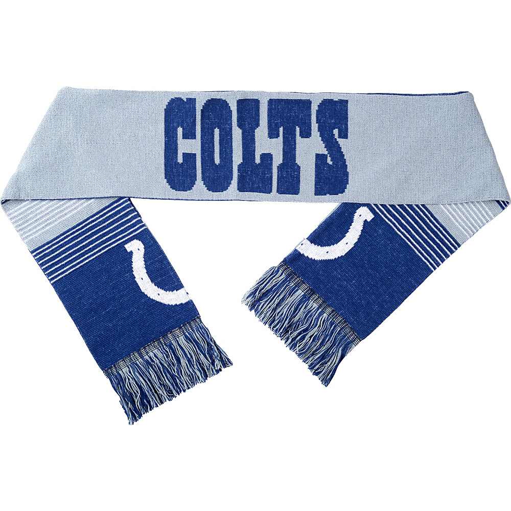 Forever Collectibles NFL Reversible Split Logo Scarf Blue Indianapolis Colts Forever Collectibles Hats Gloves Scarves