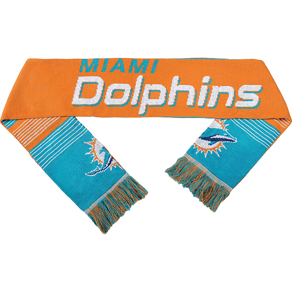 Forever Collectibles NFL Reversible Split Logo Scarf Blue Miami Dolphins Forever Collectibles Scarves