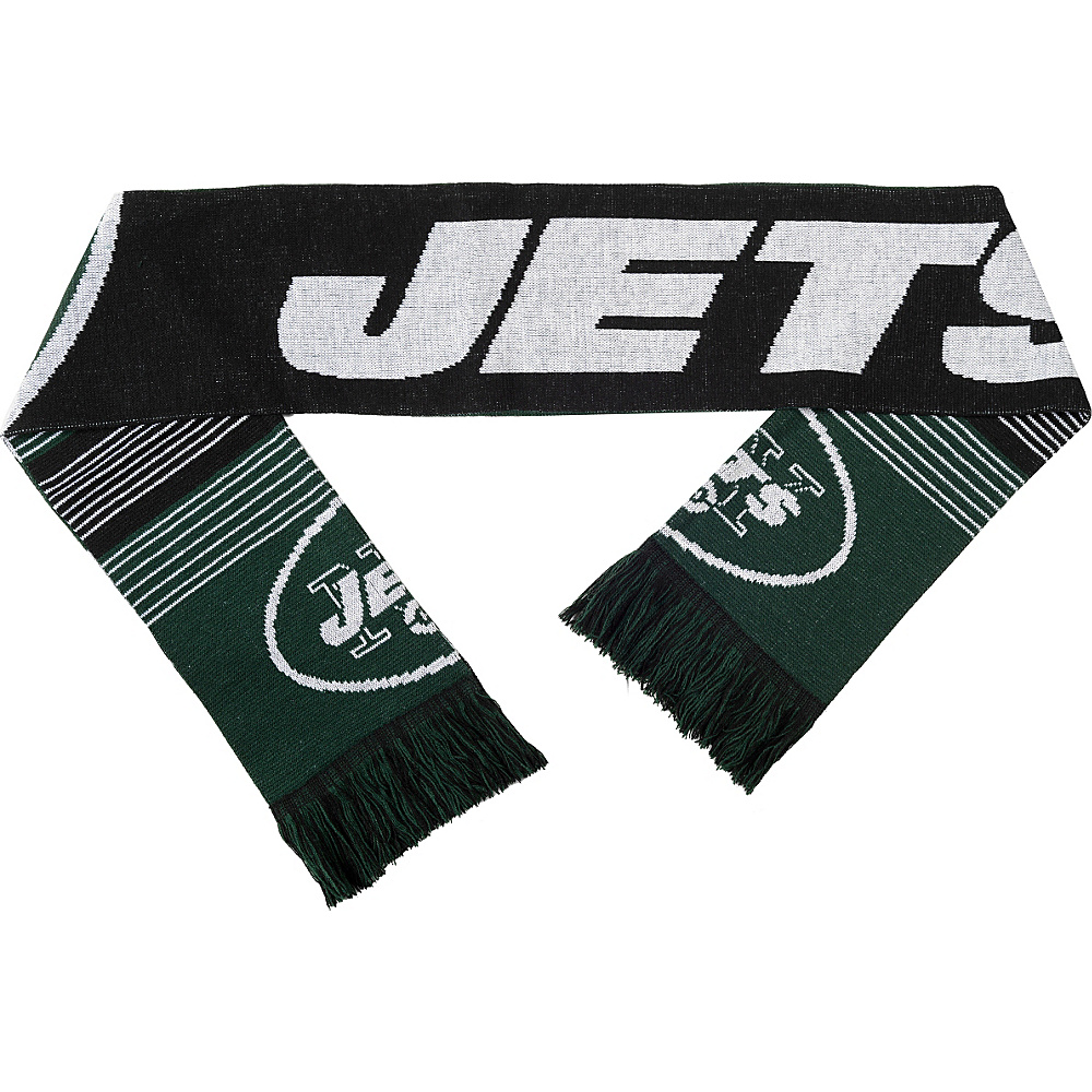 Forever Collectibles NFL Reversible Split Logo Scarf Green New York Jets Forever Collectibles Scarves