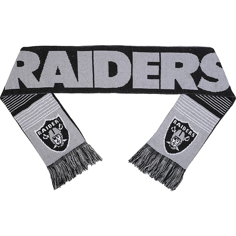 Forever Collectibles NFL Reversible Split Logo Scarf Black Oakland Raiders Forever Collectibles Scarves