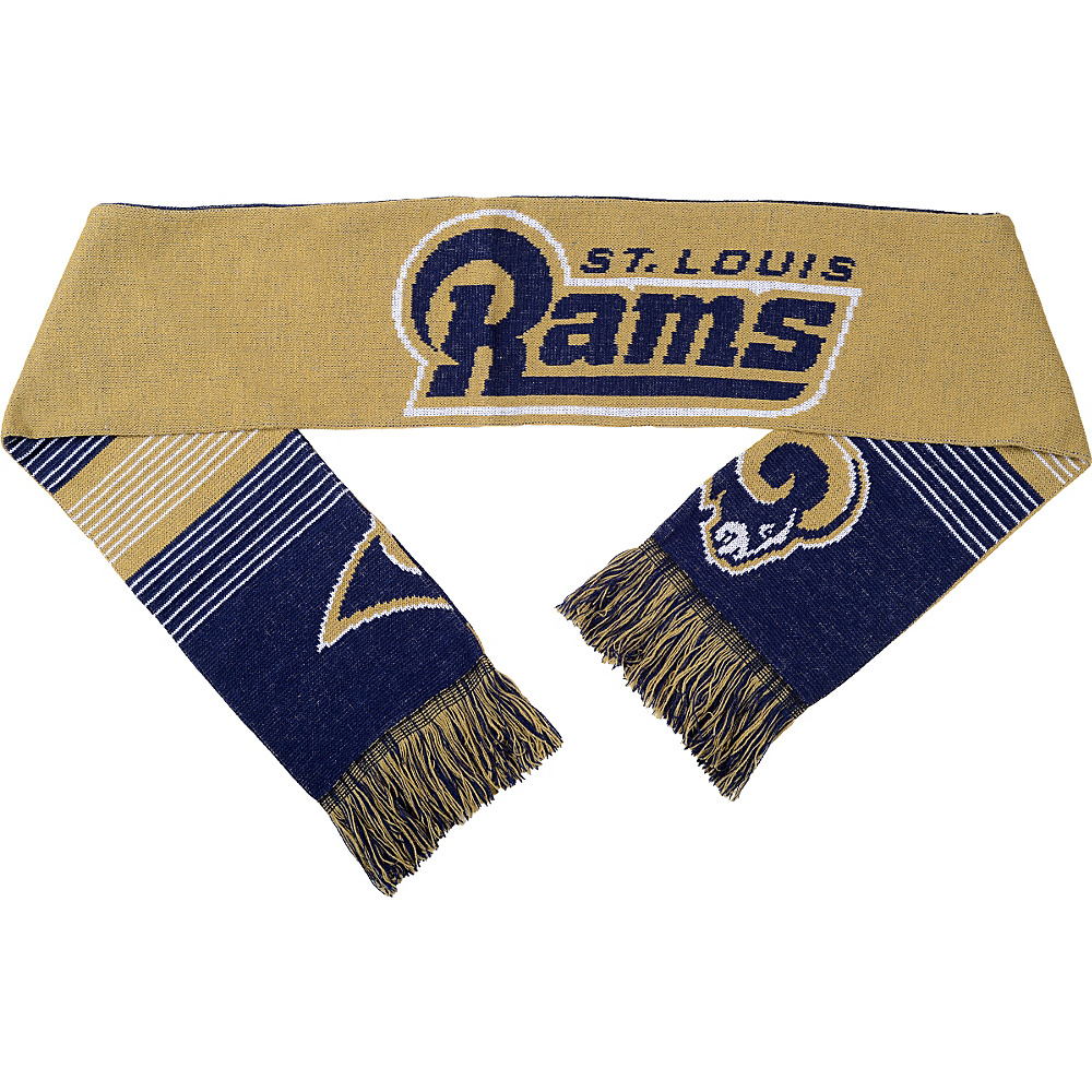 Forever Collectibles NFL Reversible Split Logo Scarf Blue St. Louis Rams Forever Collectibles Hats Gloves Scarves