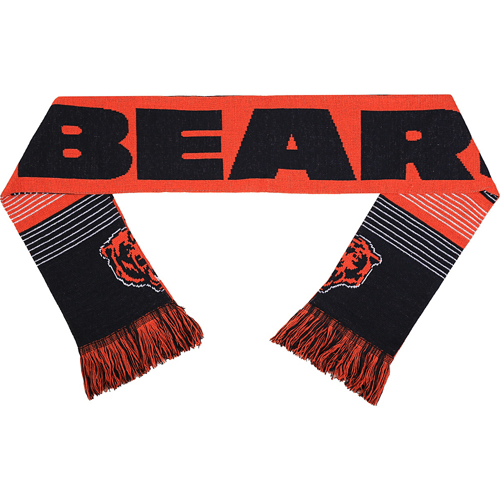 Forever Collectibles NFL Reversible Split Logo Scarf Orange Chicago Bears Forever Collectibles Hats Gloves Scarves