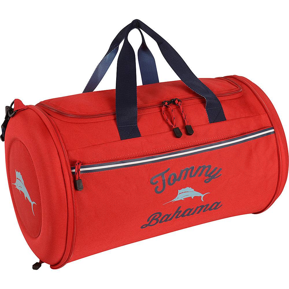 Tommy Bahama Tumbler 20 Clamshell Duffle Red Navy Light Blue Tommy Bahama Travel Duffels