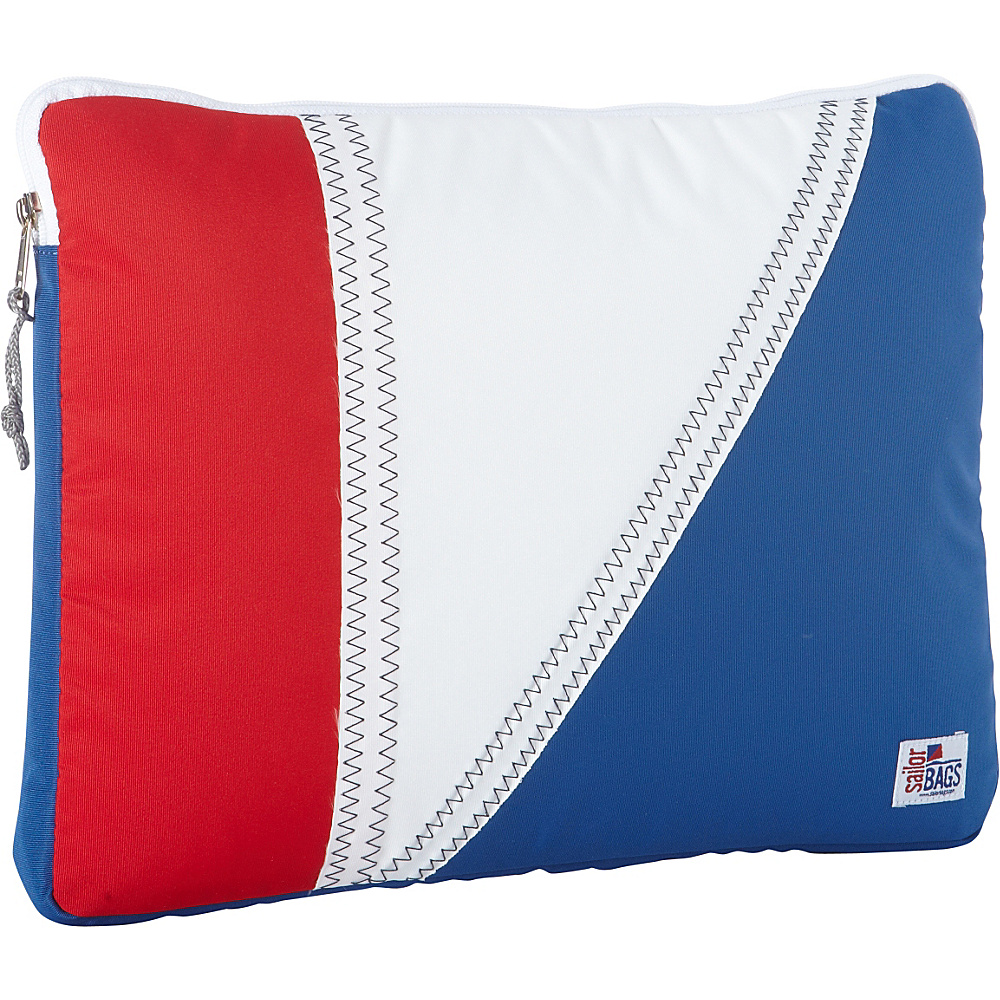 SailorBags Tri Sail Laptop Sleeve Red White and Blue with Grey Trim SailorBags Electronic Cases