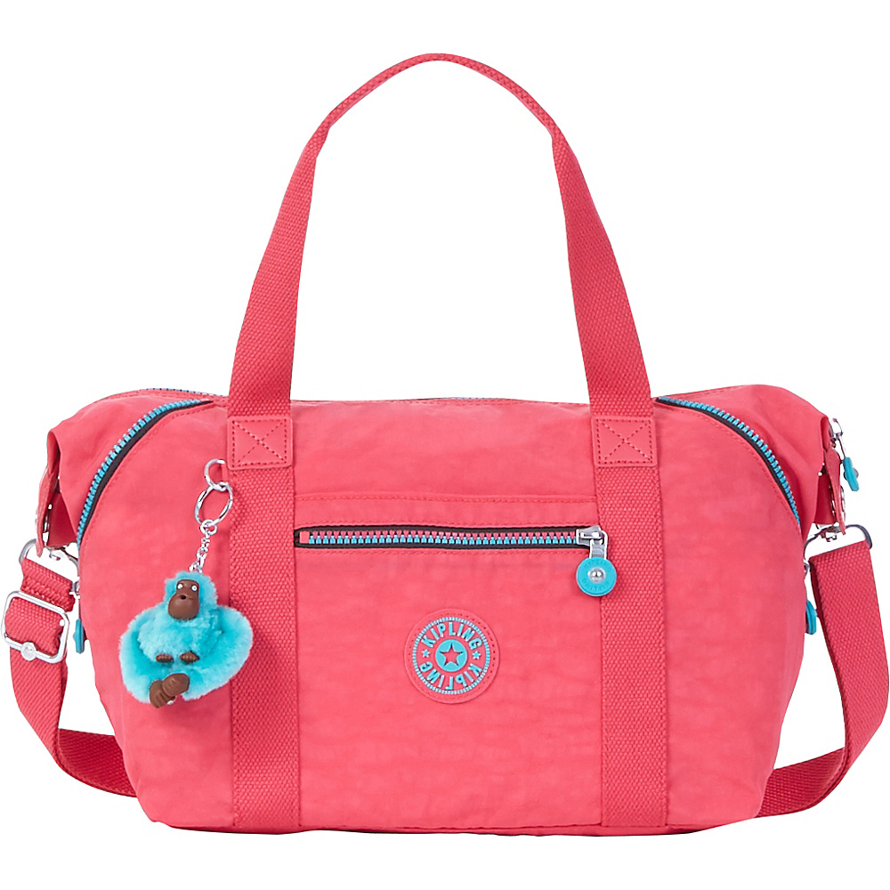 Kipling Art U Tote Vibrant Pink Kipling Fabric Handbags