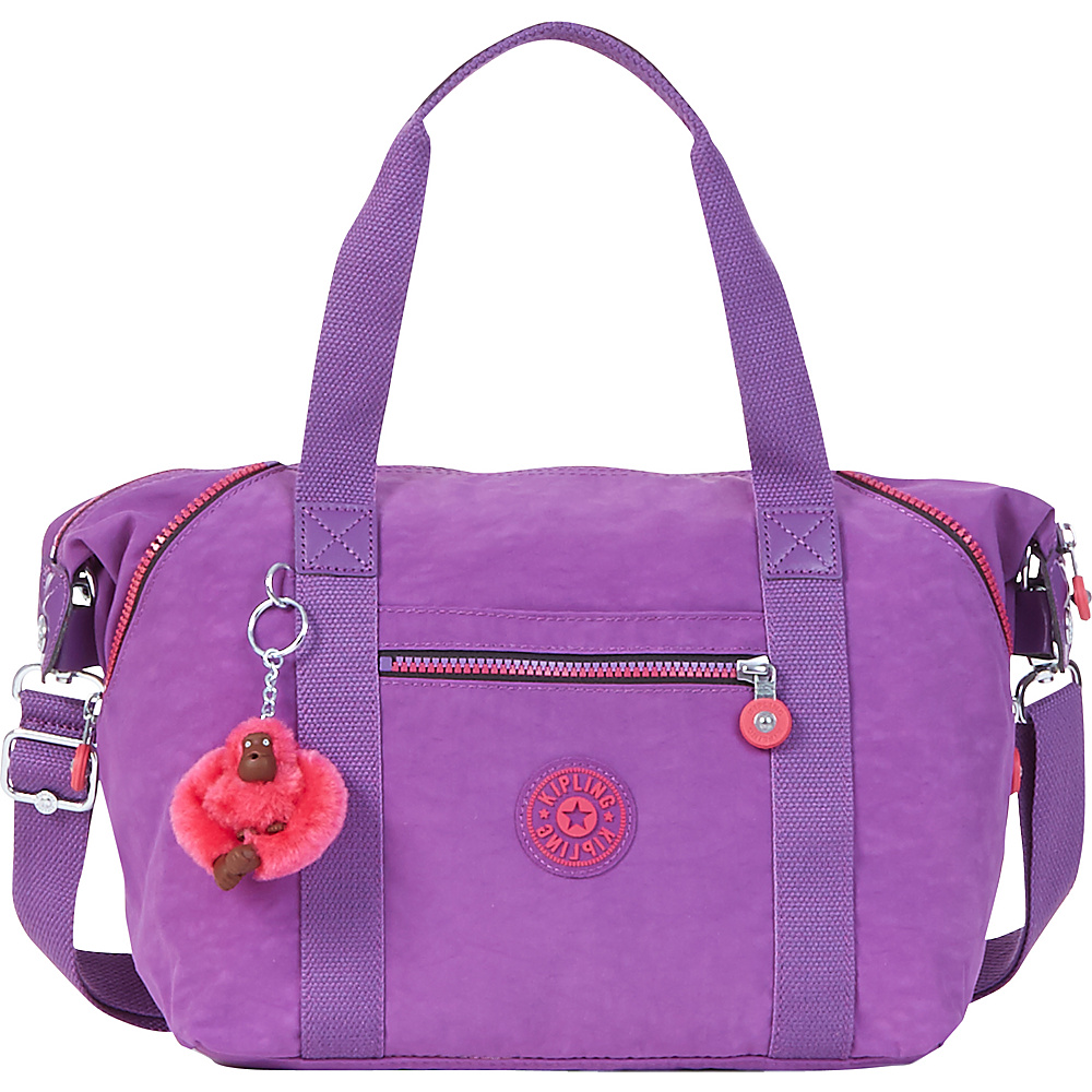 Kipling Art U Tote Violet Purple Kipling Fabric Handbags